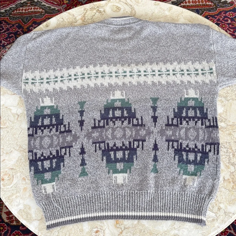 Vintage GANT Salty Dog Wool Blend Sweater – Nordic Pattern – XL - Picture 4 of 10